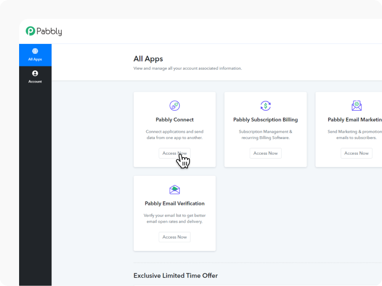 access pabbly connect apps