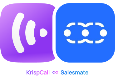 KrispCall x Salesmate desktop