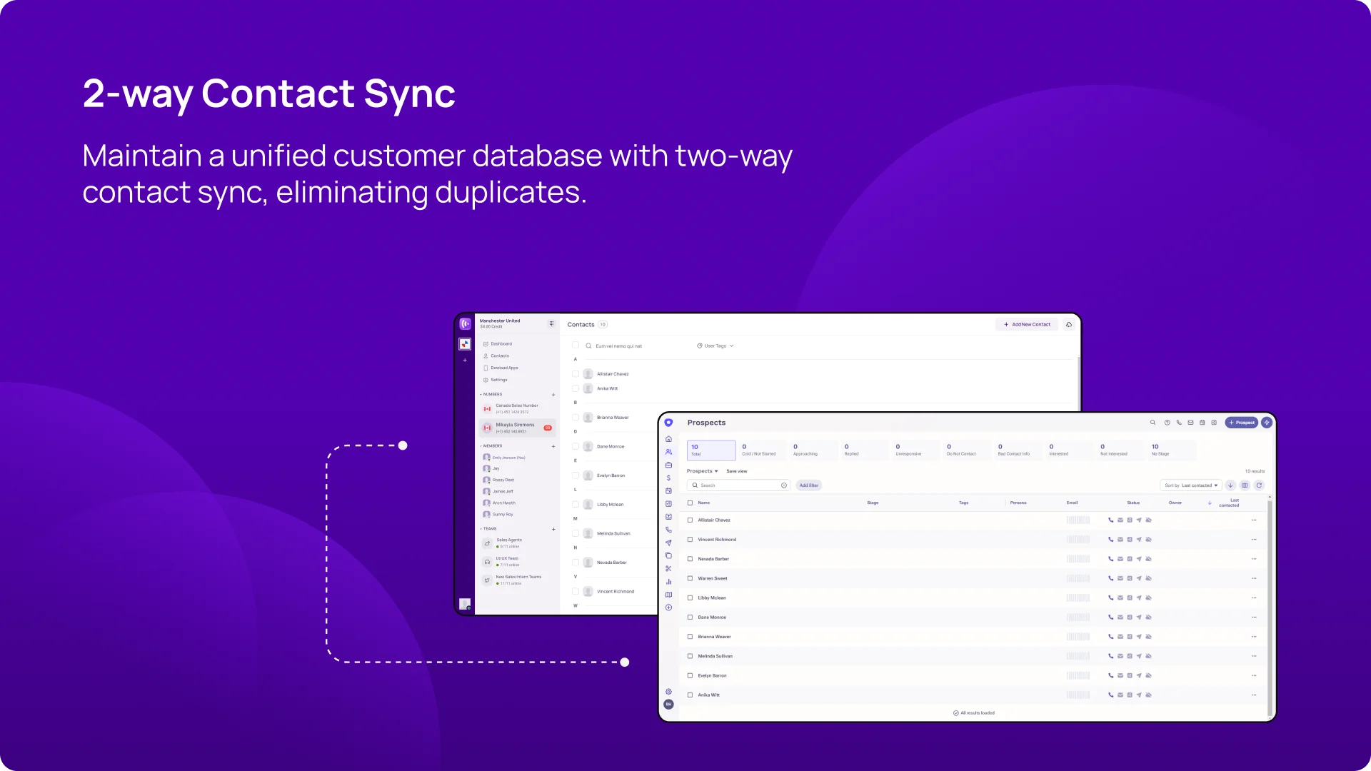 2-way Contact Sync img KrispCallxOutreach img