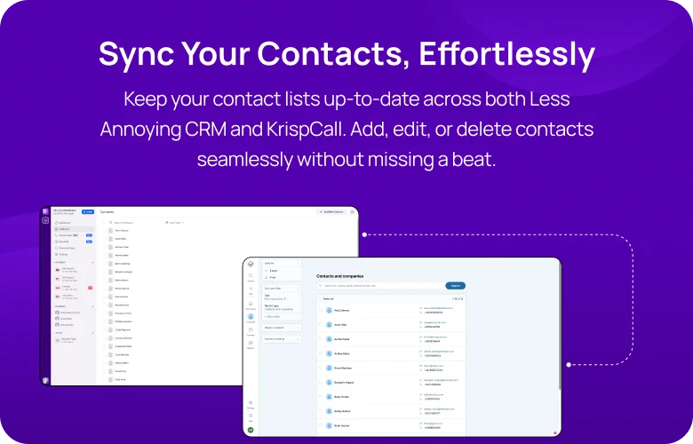 3Less annoying CRM Integration Overview Mobile