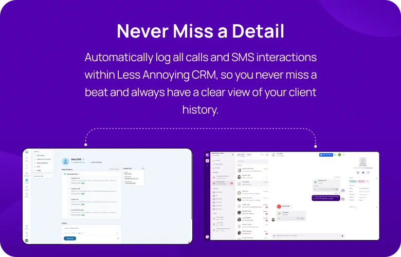 5Less annoying CRM Integration Overview Mobile