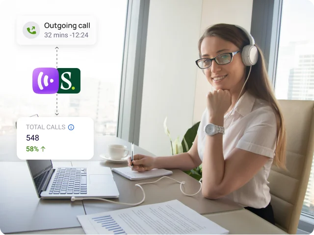 Automates tasks like call logging, giving sales reps a clear view of customer interactions.