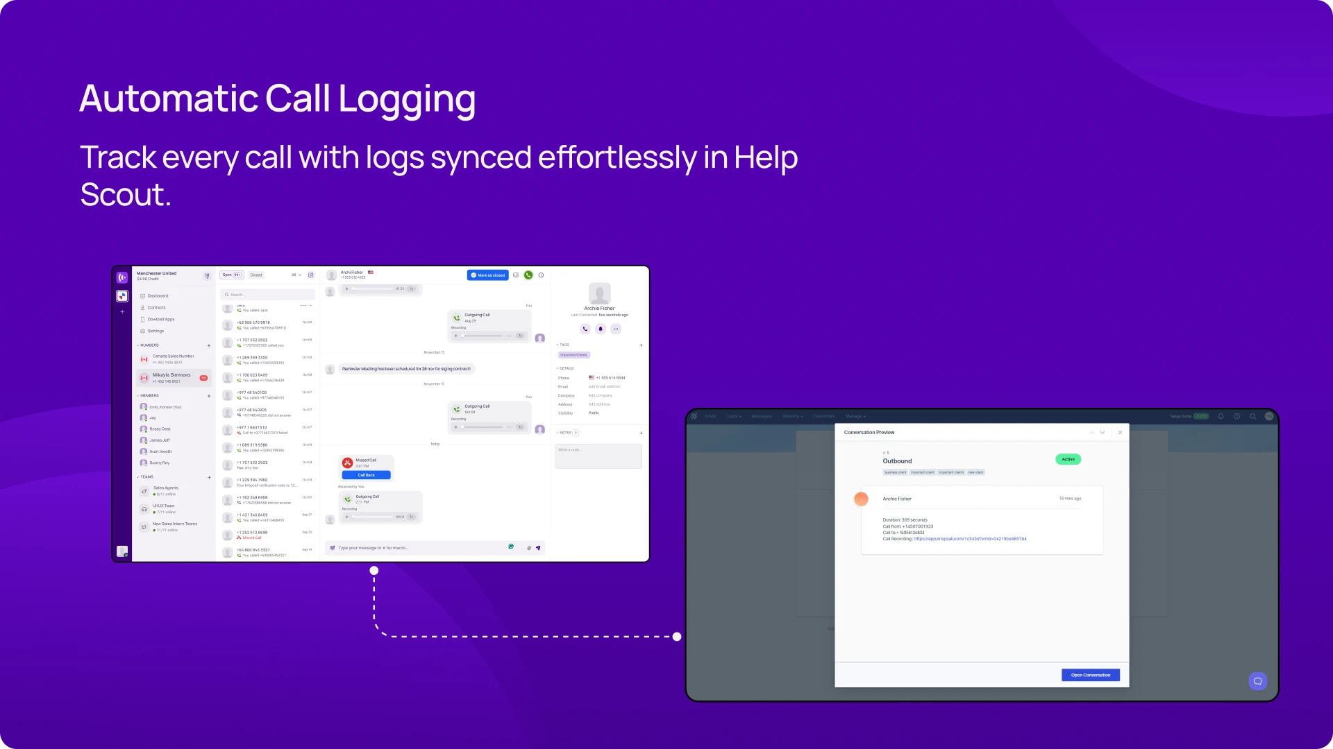 Automatic Call Logging KrispCallxHelp_Scout img