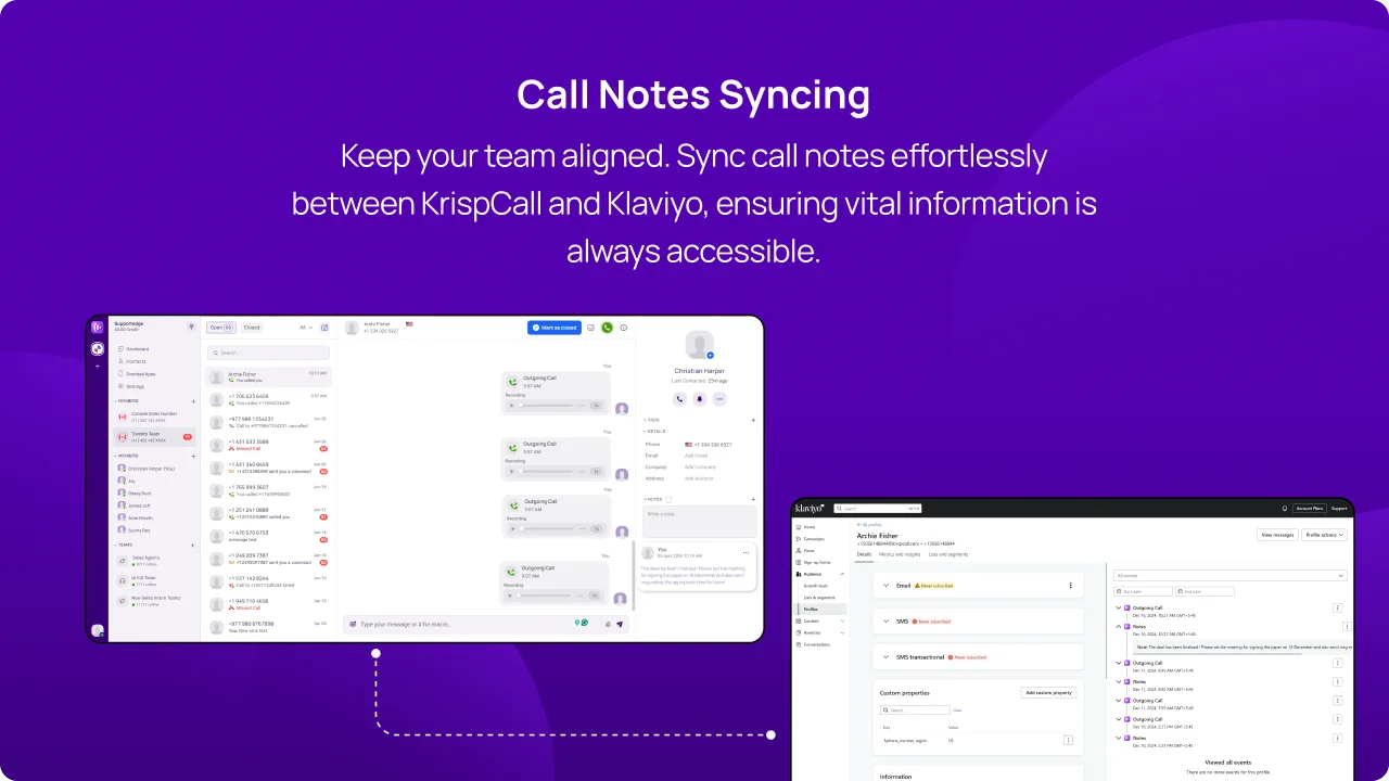 Call Notes Syncing-klaviyo-img