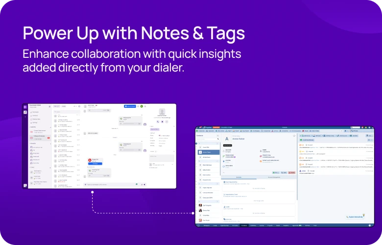 Enhance collaboration with quick insights added directly from your dialer KrispCallxPipeliner respo img
