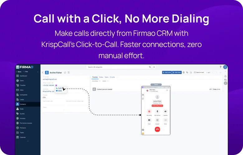 Firmao integration overview mobile
