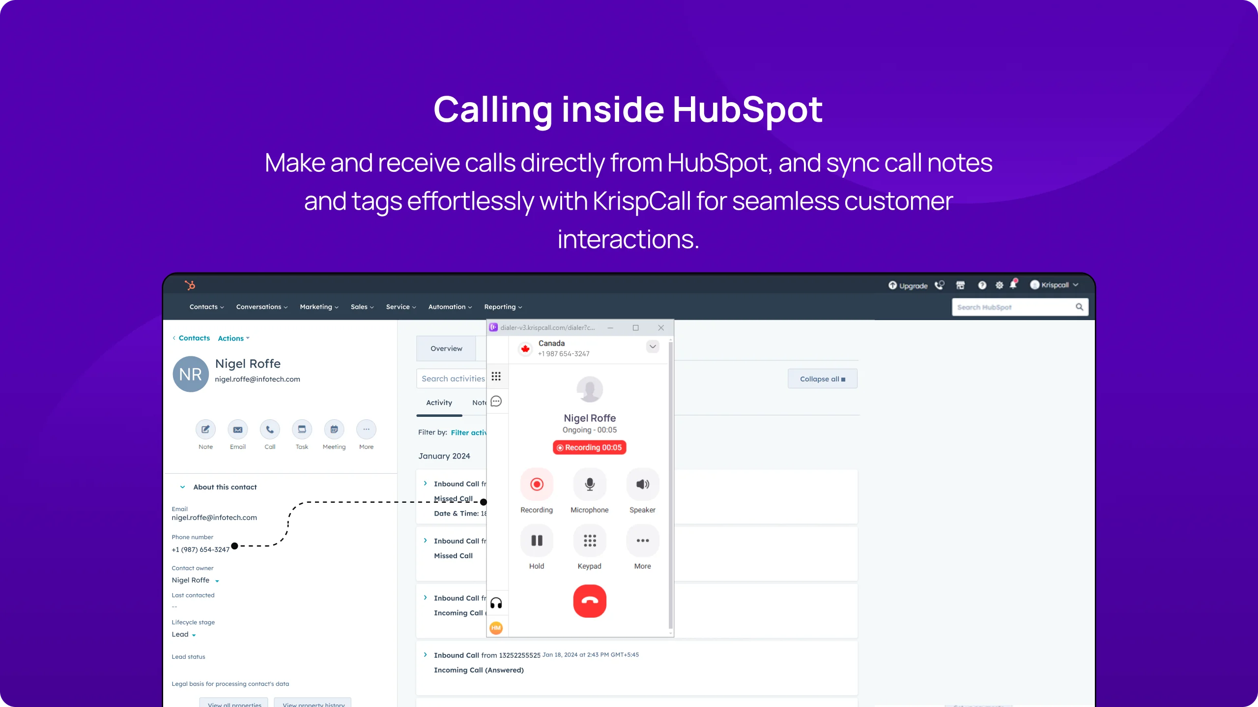 HubSpot integration overview desktop 1