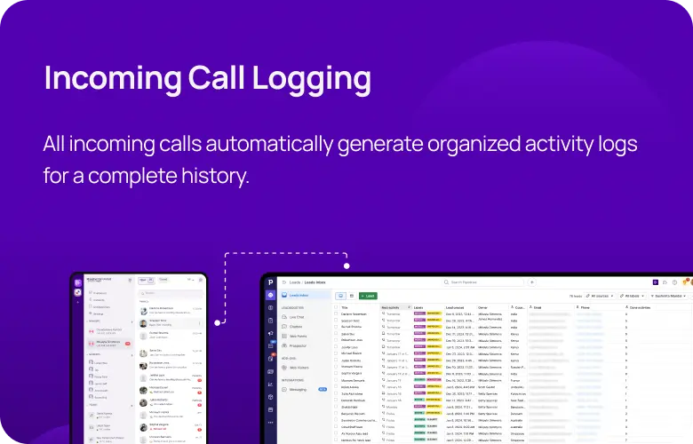 Incoming Call Logging KrispCallXPipedrive respo img