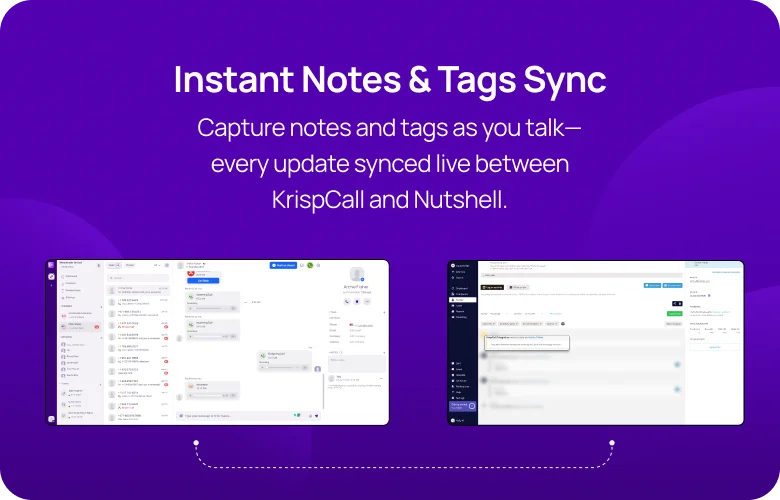 Instant Notes & Tags Sync KrispCallxNutshell respo img