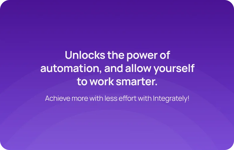 Integrately integration overview mobile