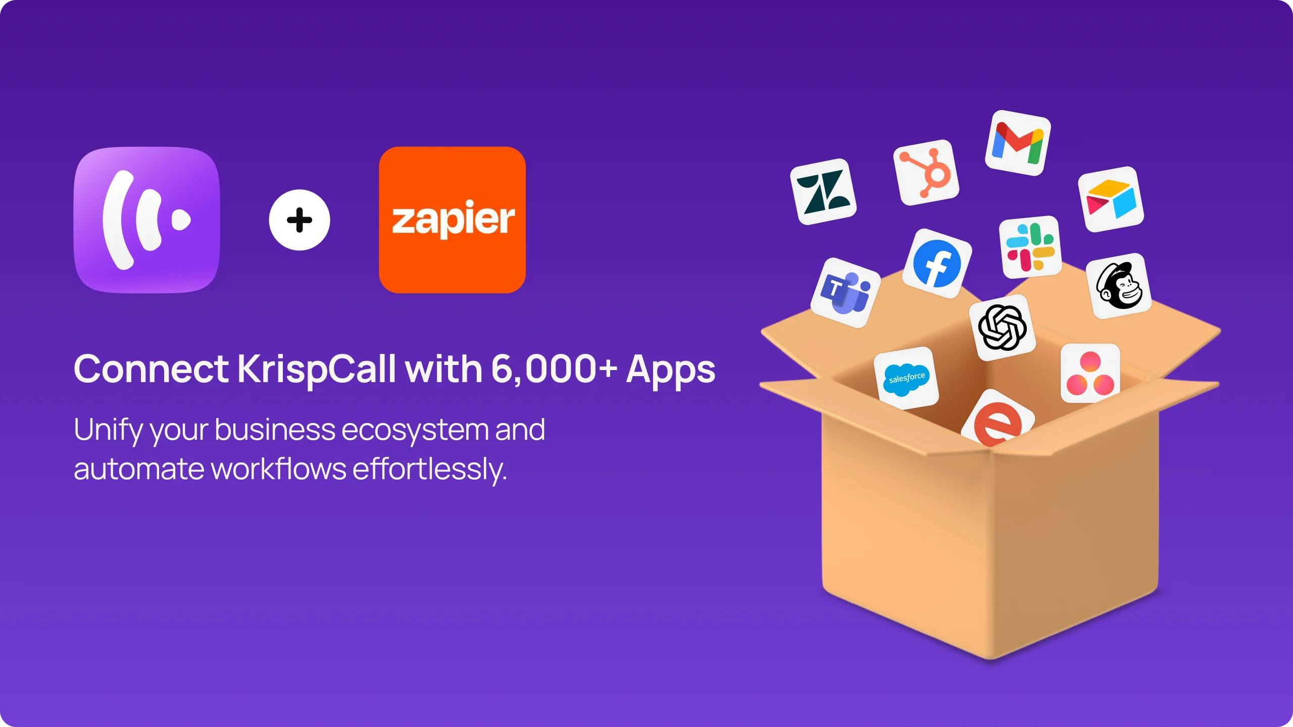 KrispCall x Zapier slide0
