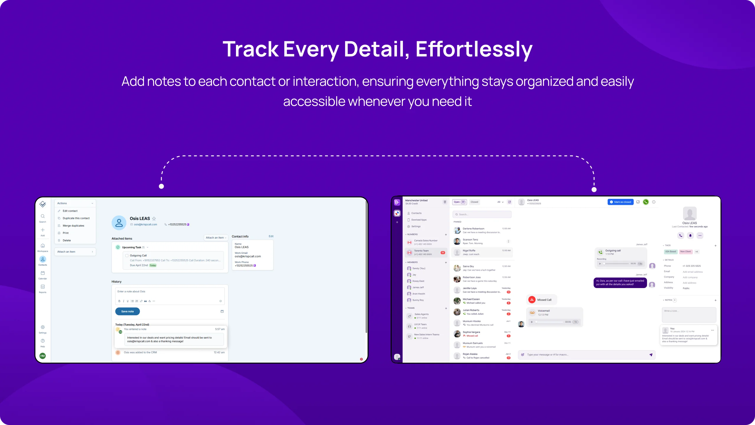 Less annoying CRM Integration Overview Desktop4