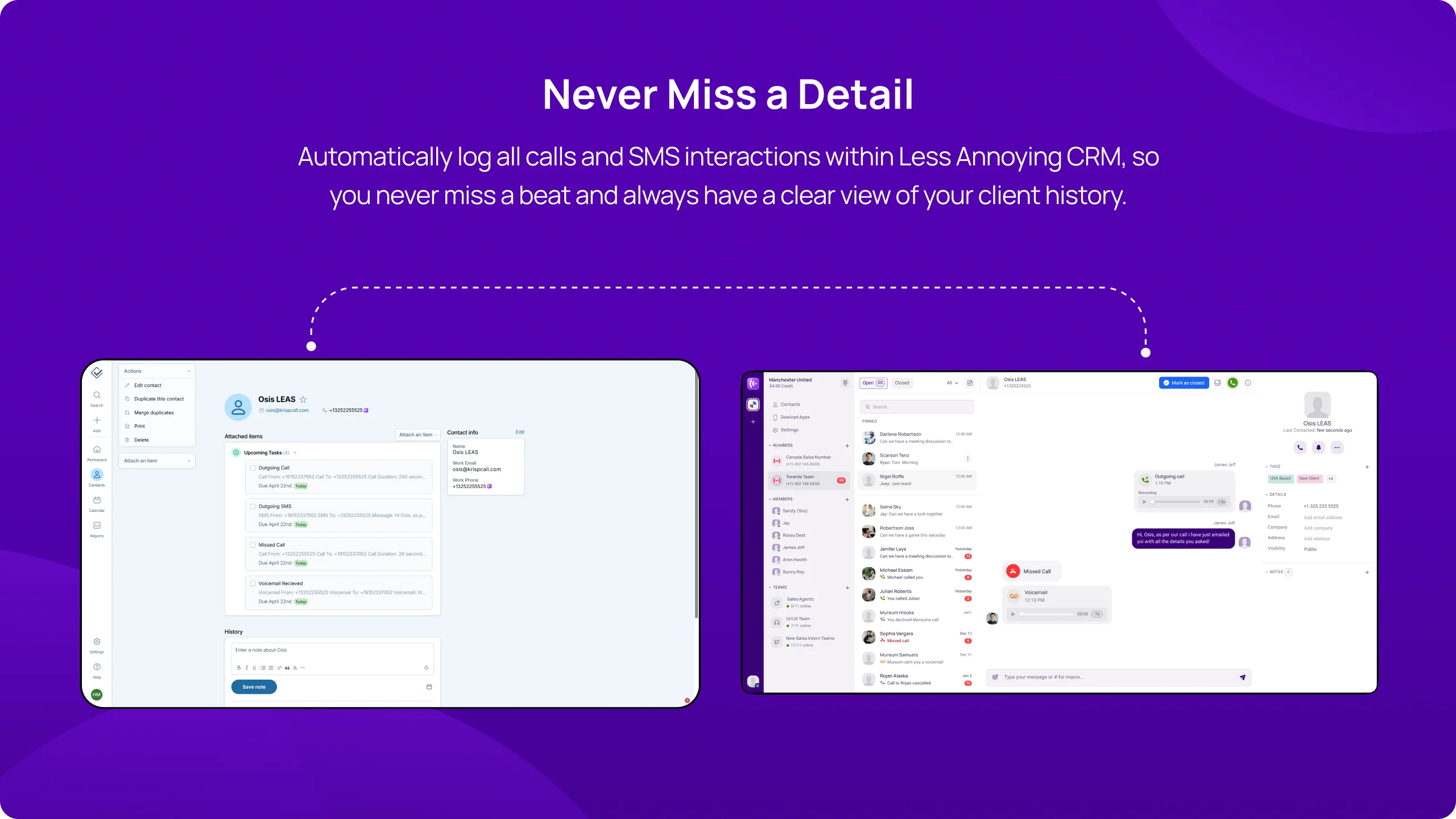 Less annoying CRM Integration Overview Desktop5
