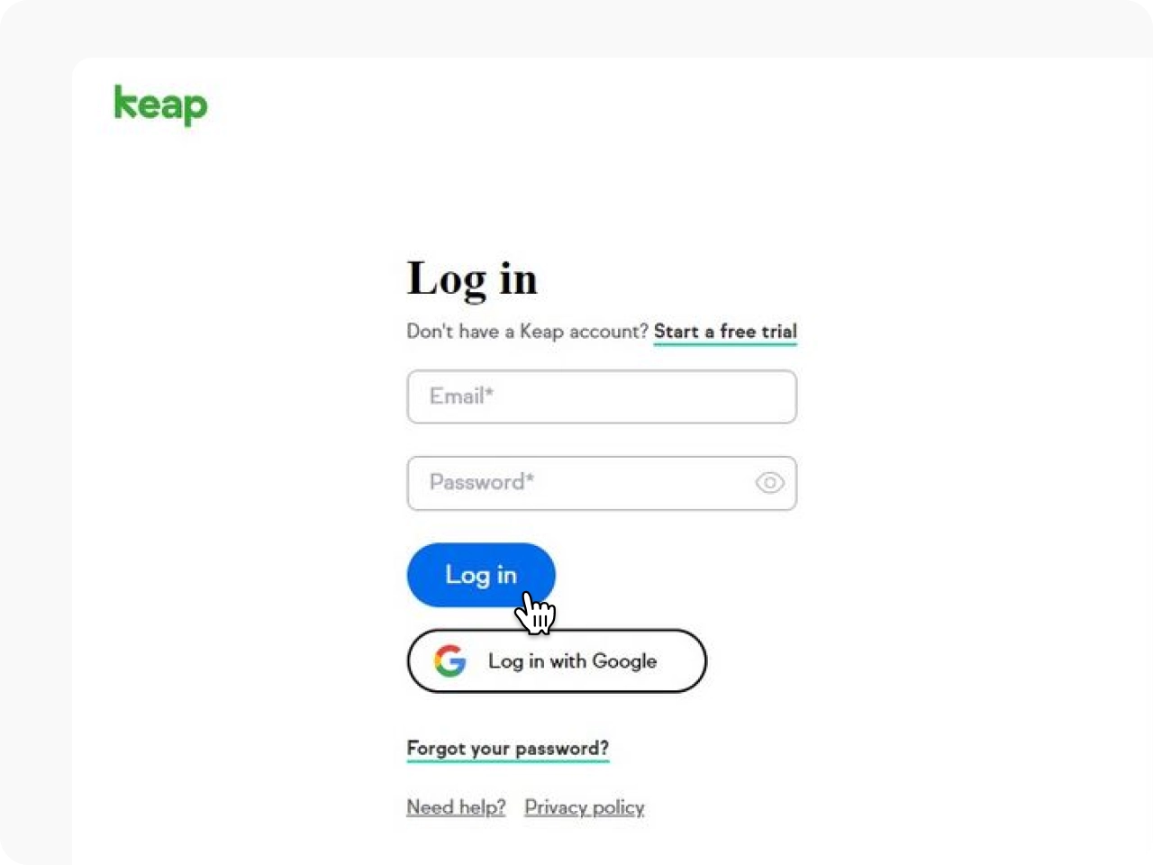 Log in to Your Keap Account KrispCallxKeap img