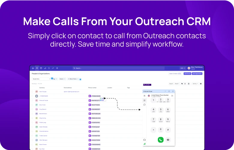 Make Calls From Your Outreach CRM KrispCallxOutreach mobile img