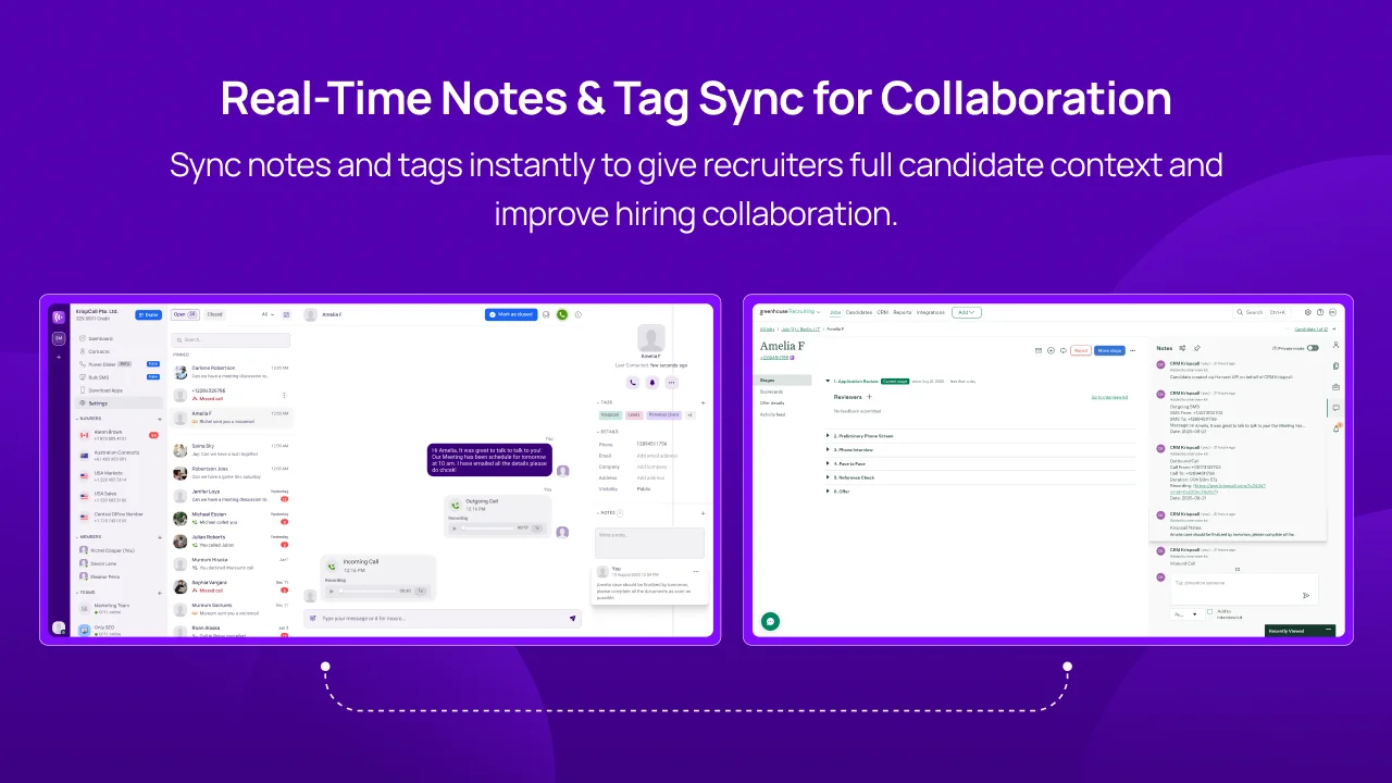 Real-Time Notes & Tag Sync for Collaboration greenhouse