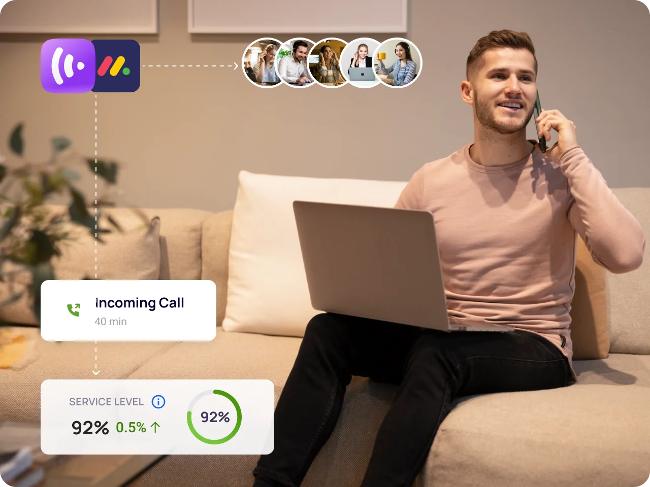 Remote Team KrispCallxmonday img