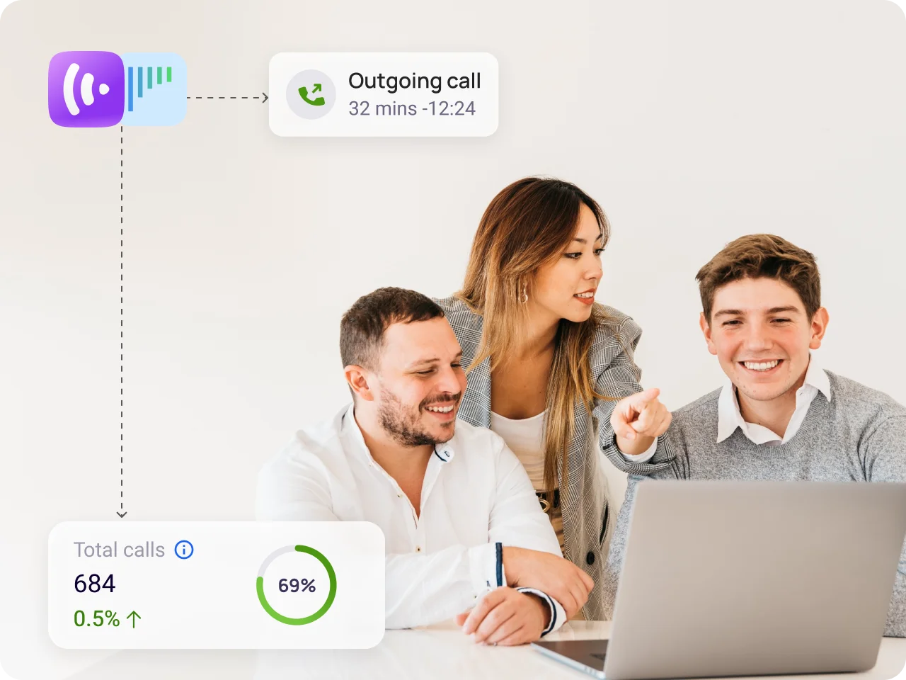 Sales Team KrispCallxnoCRM.io img