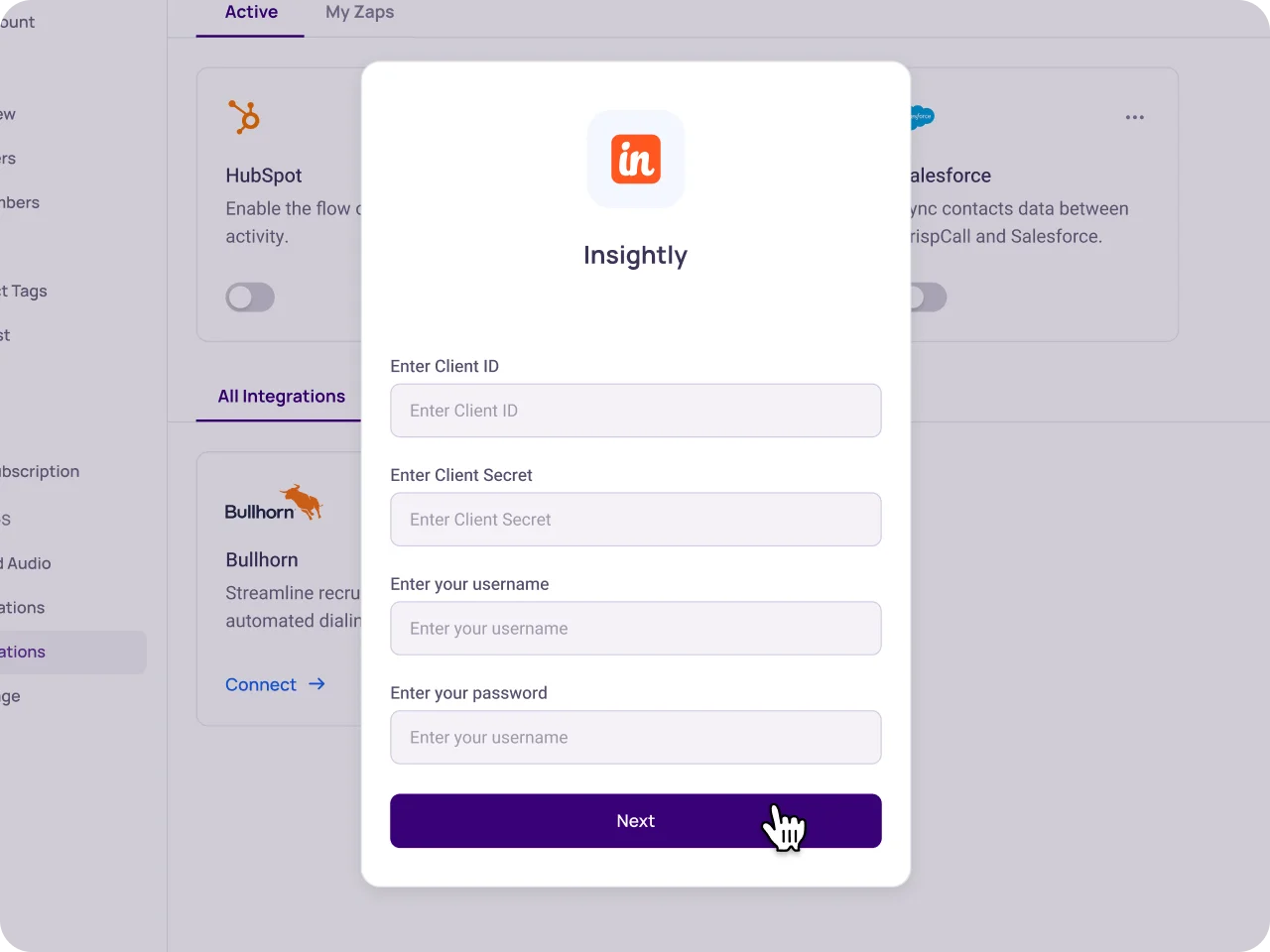 Sign in to your Insightly account