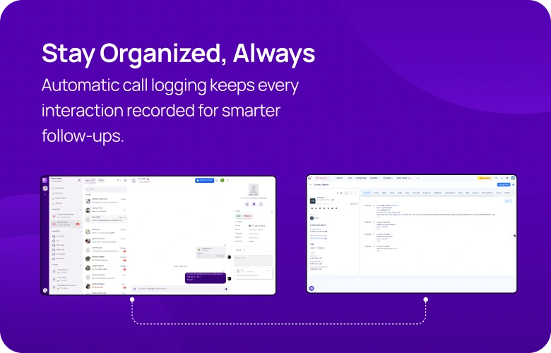 Stay Organized, Always KrispCallxEngageBay mobile img
