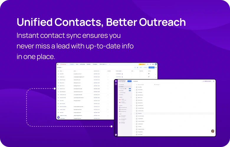Unified Contacts, Better Outreach KrispCallxEngageBay mobile img