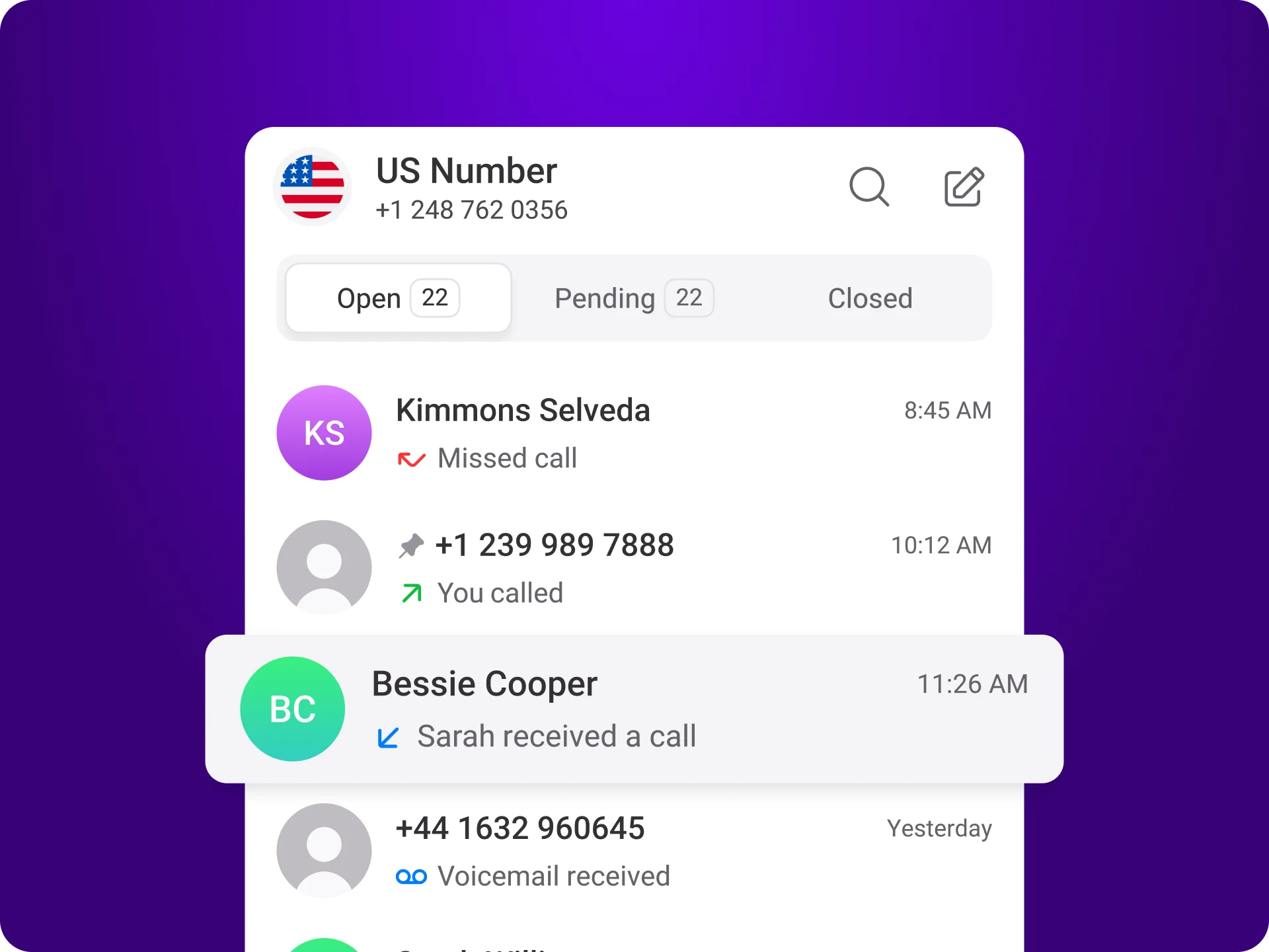 What is a call log history