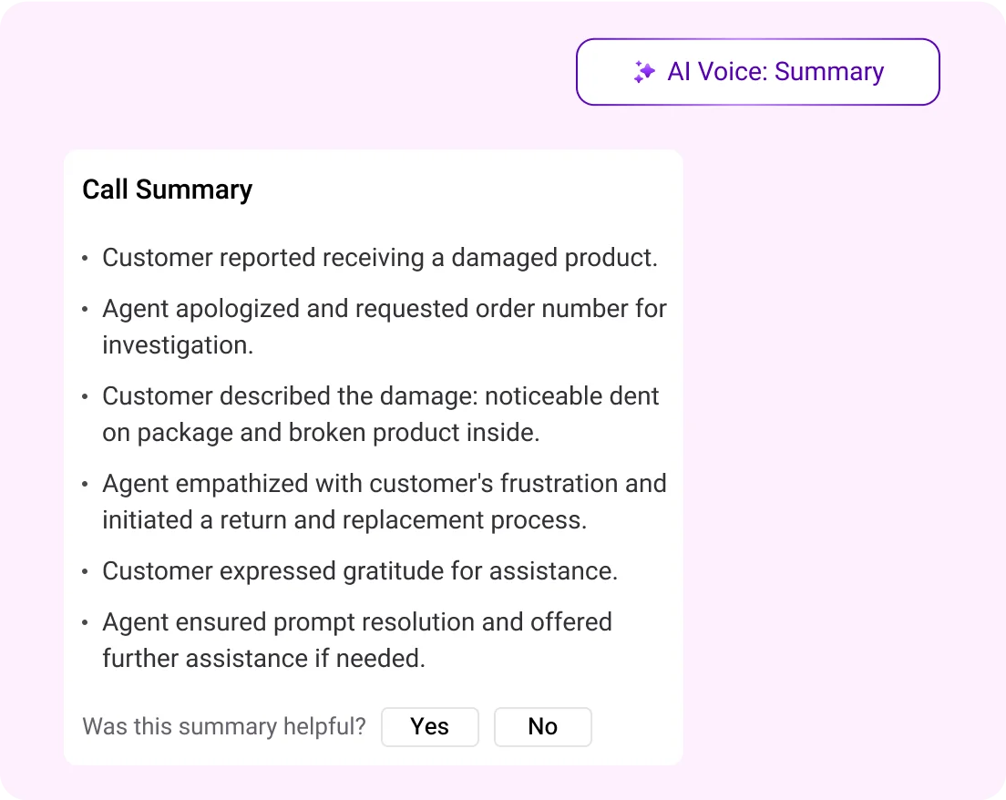 What is a Phone Call Summary